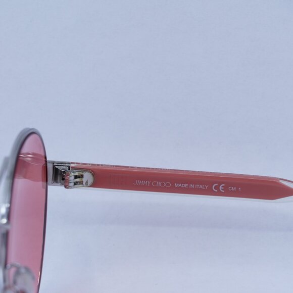 🕶️ New Jimmy Choo YANN/S 010 UR Sunglasses - Shiny Palladium with Pink Frame - Picture 5 of 11